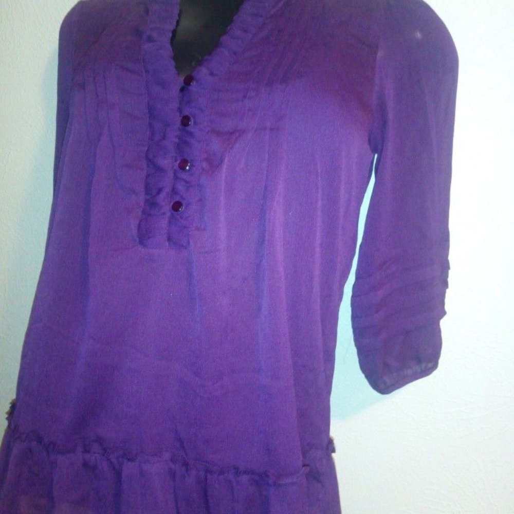 Kool Hearts Purple Blouse Size Medium 2pc.